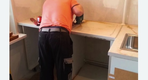 Сборка кухонного гарнитура. Раменки 